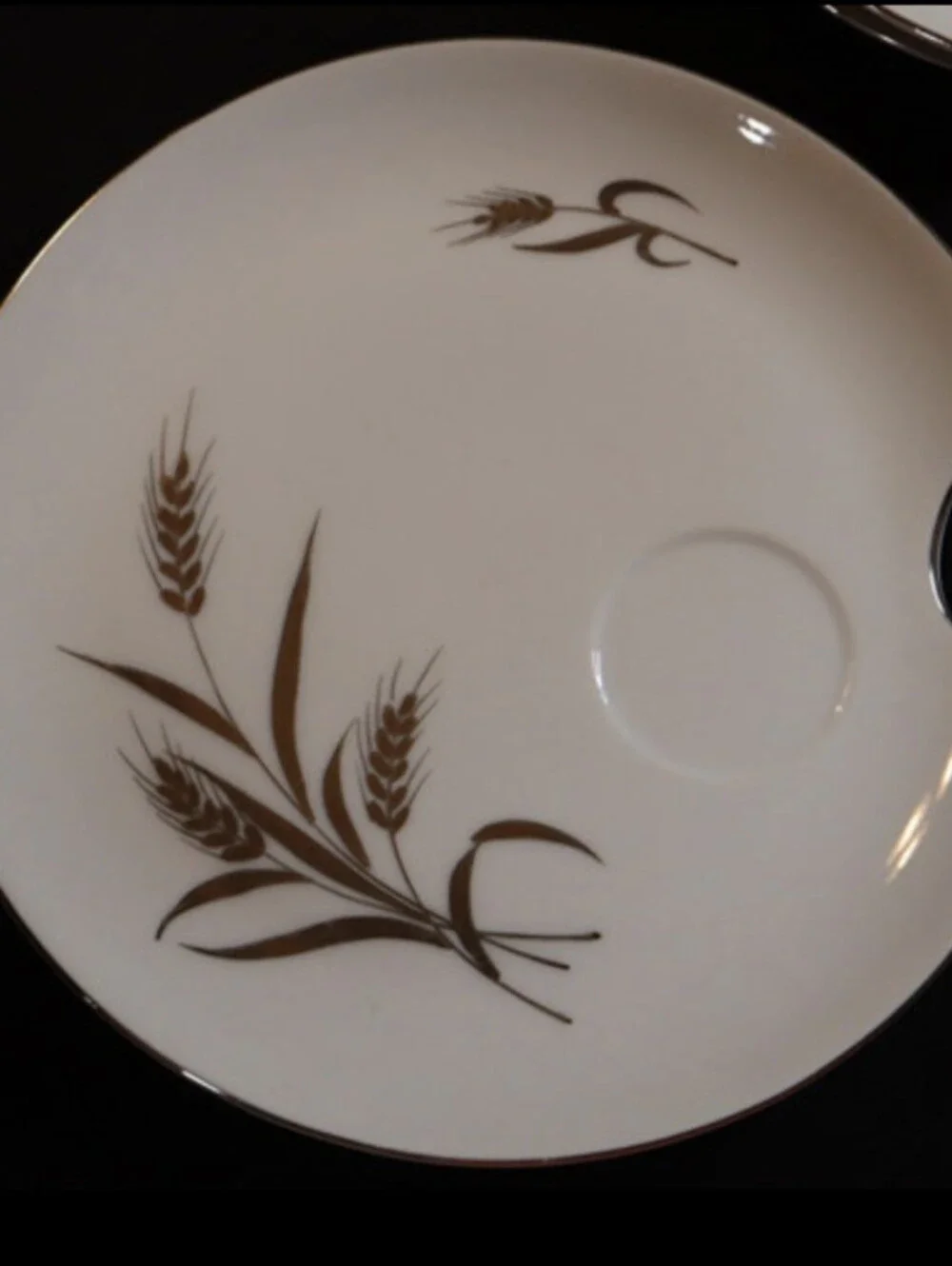 Vintage Metasco Fine China Snack Set W/ White Cups & Plates & Silver Accents